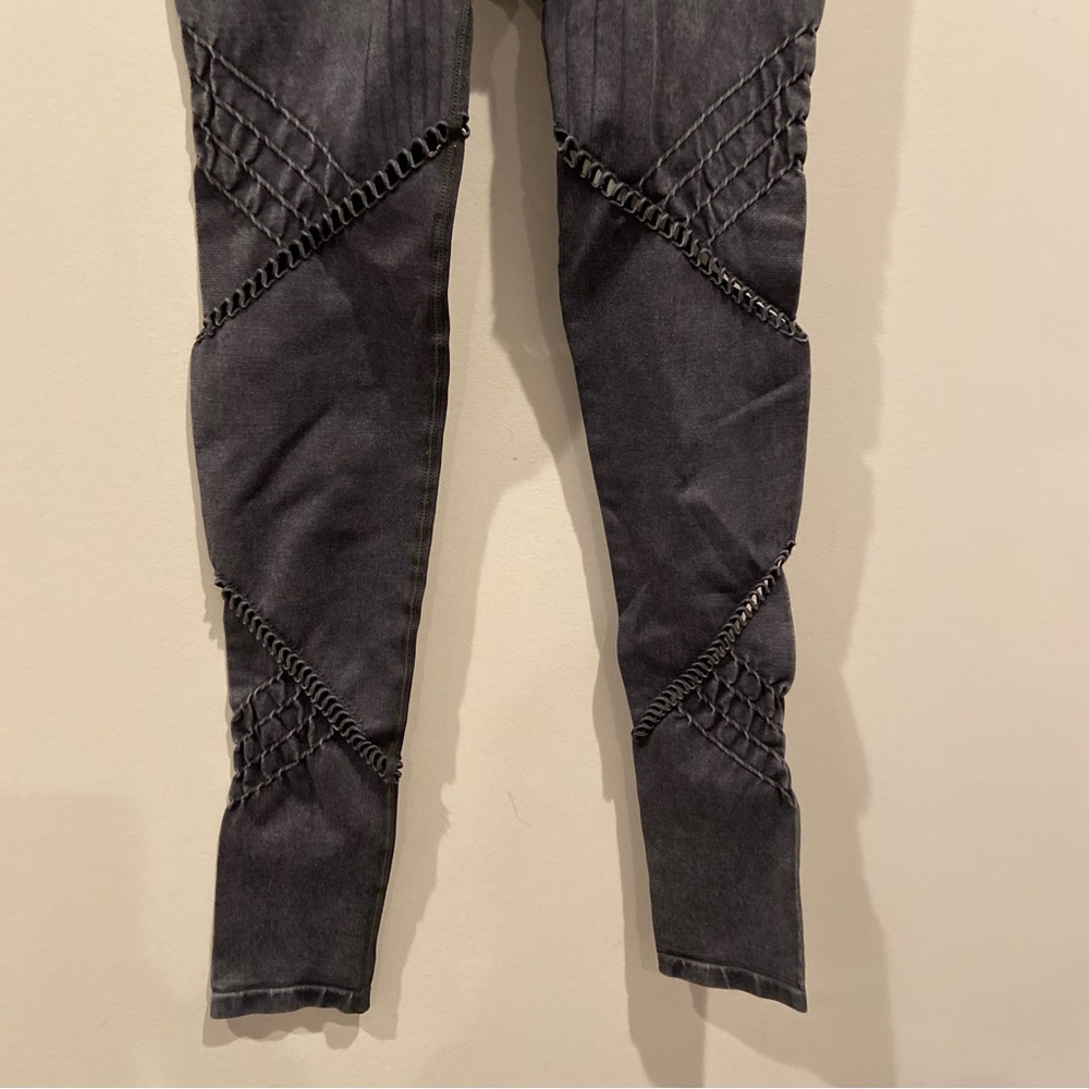 SOUL CYCLE Seamless Moto Leggings Dark Mineral Wash XS - Picture 7 of 7